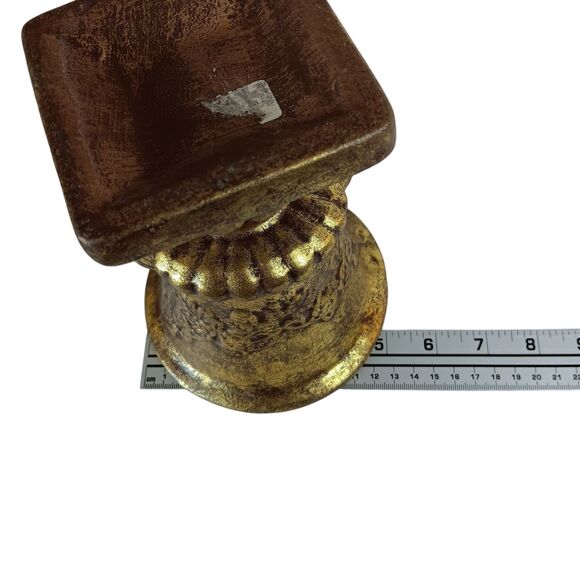 Gold Urn Planter Ceramic Baroque Vine With Leaves Hollywood Regency - Picture 13 of 13